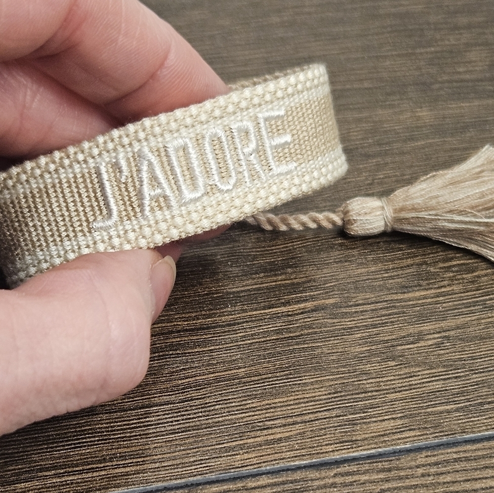 NEW J'Adore Beige Woven Love Bracelet